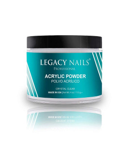 Legacy Nails Professional CLEAR ACRYLIC POWDER - 113g / 4oz. - High-Quality, Fast-Drying Formula for Nail Extensions, Sculpting & Overlays, Salon-Gra