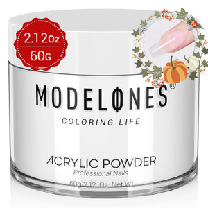 Modelones Acrylic Powder, 2.12oz Transparent Professional Clear Acrylic Nail Powder for Nails Extensiosn French Naisl Art 3D Flowers, Carving, Beginn