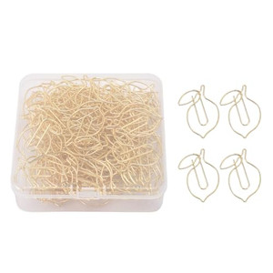 Lemon Shaped Paper Clips, 100PCS Metal Office Supplies for Home School Desk Organizers, Decorative Bookmarks Planner Clips for Clipboards Notebooks B