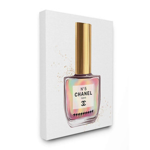 Stupell Industries Makeup Nail Polish Rainbow Fashion Design Canvas Wall Art, Multi-Color