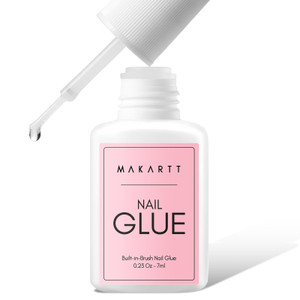Makartt Super Strong Nail Glue for Press ons: Acrylic Nail Tips-Fake Nails-Salon Quality, No UV Needed, Brush On, Quick Dry, Easy Application Durable