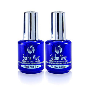 Seche Vive Instant Gel Effect Top Coat, Nail Polish for Manicure and Pedicure, 0.5 Oz, 2-Pack
