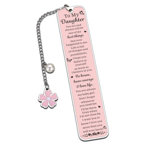 Daughter Birthday Gifts Bookmark Valentines Day Gifts for Her Book Lovers Gift for Grown Daughter Adult College Girls Book Markers for Reading Girls