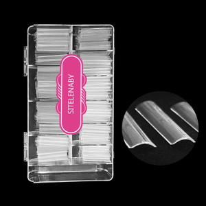 No C Curve Square Nail Tips XXL?Acrylic Nail Tips Square,SITELENABY 500 pcs Clear Fake Nails for Nail Salons,Nail Tech Must Have