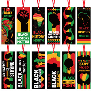 Haooryx Black History Month Bookmarks - 240 Pcs Black History Matter Bookmark for Celebrate African American BHM Festival Decoration School Inspirati