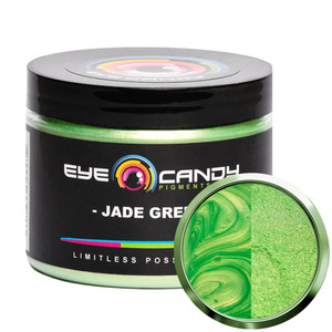 Eye Candy Pigments Premium Green Mica Powder - Jade Green (50gr) - for Epoxy, Resin, Soap, Paint, Woodworking, Acrylic Pouring, Bath Bombs, Fishing L