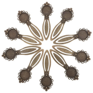 DOITOOL Copper Retro Bookmarks 10 Pcs Vintage Style Decorative Page Holders for Readers Writers Students Teachers Antique Bronze Round Edge Craft Bla