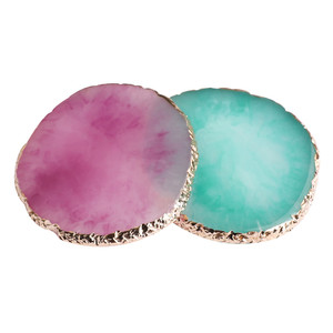 2 Pcs Resin Nail Art Palette, Nails Art Painting Palettes Gold Edge Nail Holder Nail Art Display Board Easter Gifts for Women Easter Basket Stuffers