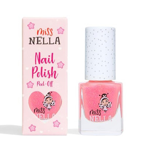 MISS NELLA MARSHMALLOW OVERLOAD  Safe Special Glitter Pink Nail Polish for Kids, Non-Toxic & Odor Free Formula for Children and Toddlers, Natural Wa