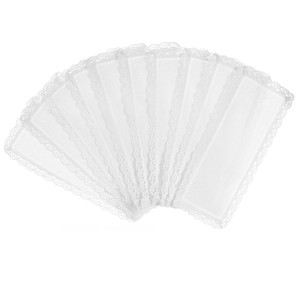 LALAFINA 10pcs Cross Stitch Bookmarks Unfinished DIY Embroidery Bookmarks Edged Lace Book Mark for Beginners and Craft Commemorate Enthusiasts, 7.8x3