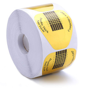 Nail Forms 500 Pcs Roll Nails Extension for Acrylic Nails Self-adhesive Nail Tips Replacement for Polygel Nail Guide, Nail Stickers Molds Builder Lea