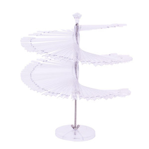 Yimart 120 Sticks Nail Art Color Chart Display Stand Spiral False Nails Display Shelf Practice Tools For Solon Nails Polish Gel Show (Clear)