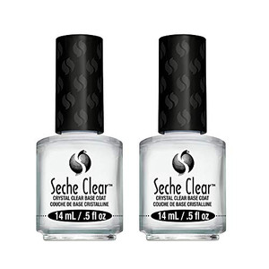 Seche Clear, Base Coat Nail Polish for Manicure and Pedicure, Boxed, 2 Pack