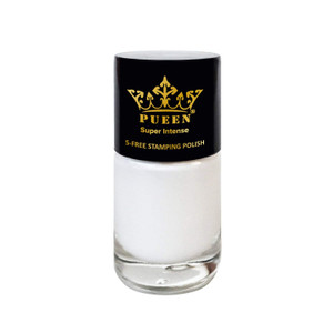PUEEN Super Intense Nail Polish For Nail Stamping Big 5-FREE Formula Nail Color Lacquer (806 - Pure White)-BH000498
