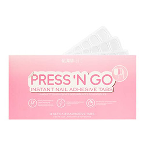 Glamnetic Press 'n Go Instant Nail Adhesive Tabs | Short Term Wear, Easily Removable & Less Damaging, Customized Fit | 90 Tabs
