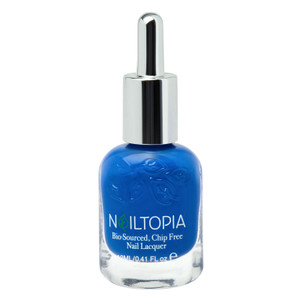 Nailtopia - Plant-Based Chip Free Nail Lacquer - Non Toxic, Bio-Sourced, Long-Lasting, Strengthening Polish - Indigo To Ibiza (Ocean Blue) - 0.41oz