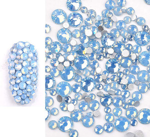 Sparkly Opal Rhinestones for Nails 3D Nail Art Rhinestones - DIY Nail Jewels Crafts - Crystal Diamond Rhinestones and Charms Nail Decoration Flatback