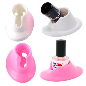 SUKPSY 4 Pcs Soft Rubber Nail Polish Bottle Holder Anti-spill Bottle Stand Manicure Display Tools Nail Art Supplies for Nail Organizer Display
