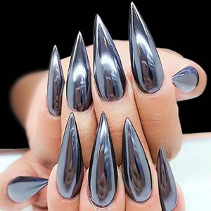 YesLady Nail Glitter Magic Mirror Black Powder 3D DIY Art Chrome Pigment Dust Manicure Tips Decoration 1g 2pcs