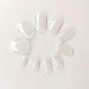 enForten 500pcs Clear Short Square Full Cover Fake Nails Tips Artificial Acrylic False Nails For Women Nail Salons & DIY Nail Art Manicure Decoration