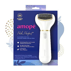 Amopé Pedi Perfect Electric Callus Remover Foot File w/ Diamond Crystals, Pedicure Tool for Feet, Removes Hard & Dead Skin, Feet Scrubber & Buffer, S