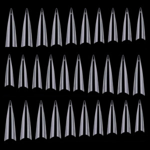 1200 Pieces Stiletto Nail Tips Clear Long Fakes Nails Half Cover False Nail Tips for Acrylic Nails