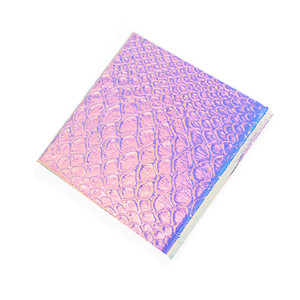 unbrand Mermaid Fish-Scale Pattern Change Empty Magnetic Eyeshadow Blush Highlighters Palette makeup tools 10x10cm