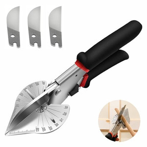 Miter Shears for Wood Trim Molding, 45-135 Degree Adjustable Hand Trim Tools, Quarter Round Cutting Tool, Multi-Angle Cutter for Plastic, PVC, Cuttin