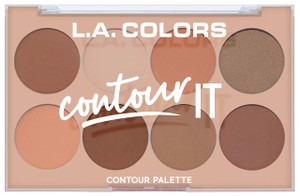 L.A. Colors I Heart Makeup Contour Palette, Medium-Deep, 1.04 Ounce