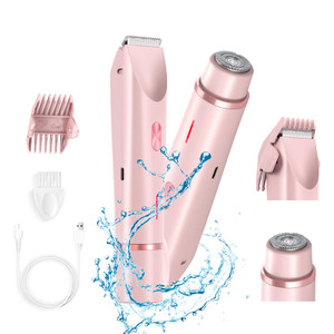 RIYUETAN Bikini Trimmer for Women Electric Razors for Women, Double Head Dual Purpose Hair Trimmer Ipx7 Waterproof Wet & Dry Use,Womens Electric Shav