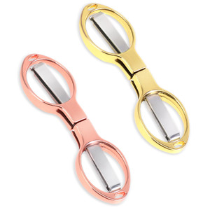 2PCS Folding Scissors, Portable Small Travel Scissors, Stainless Steel Telescopic Cutter, Suitable for Home, Office, Travel, Compact and Portable (Ro