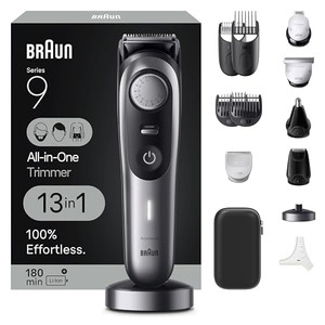 Braun Series 9 All-in-One Multi Grooming Kit for Men, 13-in-1 Beard Trimmer, Body Groomer, Hair Clipper and Manscaping for Face & Body, 9440