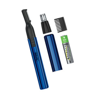 Wahl Lithium 2 in 1 Battery Pen Detail Touch Up Trimmer for Nose, Ear, Neckline, Eyebrow, & Other Detailing - Blue - by The Brand Used by Professiona