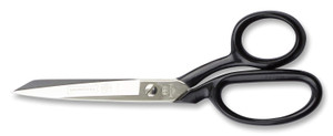 Mundial 6" Industrial Forged Bent Trimmer Dressmaker Scissors - Nickel-Plated Carbon Steel with Ergonomic Black Handles for Precision Cutting