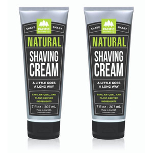 Pacific Shaving Company Natural Shaving Cream - Shea Butter + Vitamin E Shave Cream for Hydrated Sensitive Skin - Clean Formula for a Smooth, Anti-Re