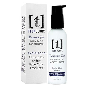 Teenology Face Moisturizer for Teens, Avoid Acne Breakouts, Sulfate & Paraben Free, with Natural Botanical Extracts - Daily Skin Care Cream for Clear