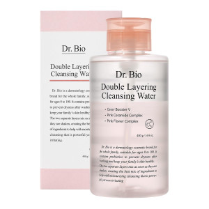 Dr. Bio Double Layering Cleansing Water (16.9oz/480ml) | Face Cleanser and Makeup Remover, Micellar Cleansing Water for Sensitive Skin, Probiotic Soo