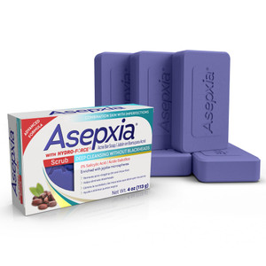 Asepxia Acne Treatment Scrub Cleansing Bar Soap | Removes pore-clogging dirt & impurities, Helps eliminate blackheads, Deep cleansing without blackhe