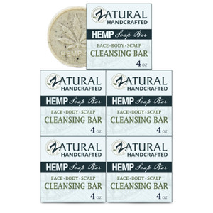 Zatural 100% Natural Hemp Bar Soap | Gentle Cleansing & Moisturizing Body Soap with Pure Botanical Ingredients | Rich Lather Formula (5 Bars)