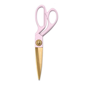 DesignWorks Ink Multipurpose Scissors with Painted Enamel Handles and Gold Stainless Steel Blades - The Good Scissors, 7.55-Inches, Lilac