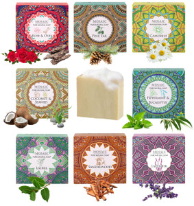 100% Natural Bar Soap w/Organic Ingredients, Vegan Soap, Moisturizing, Handmade, Scented w/Premium Essential Oils, Body Soap Bars for Women & Men