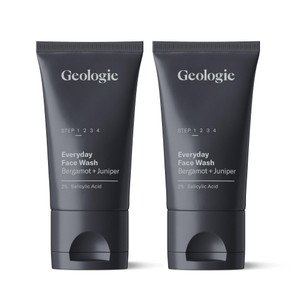 Geologie 2% Salicylic Acid Face Wash Bergamot + Juniper Scent | Facial Cleanser for Men & Women | Acne & Oil Control | Deep Cleansing & BHA Exfoliati