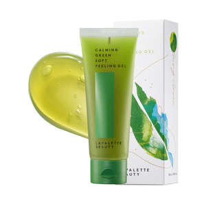 LAPALETTE Calming Green Soft Peeling Gel | Green Tea, Centella Asiatica Extract & Bamboo Sap | Exfoliating W. 84% Moisturizing Essence | Exfoliation