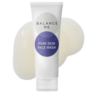 Balance Me Pure Skin Face Wash, Gentle Foaming Facial Cleanser with Moringa & Rice Bran (1 x 4.23 fl oz), Non Toxic Water-Based Facewash for Oily, Bl