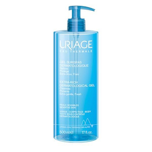 Uriage Extra-rich Dermatological Face & Body Wash for Sensitive Skin, Preserves the Hydrolipidic Film of the Skin, Fresh Foaming Body Cleanser, Parab