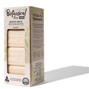 Australian Botanical Soap, Goat Milk Soap with Shea Butter, 6.6 oz. Bars, Triple Milled Body Cleanser, Made in Australia with African Shea Butter and