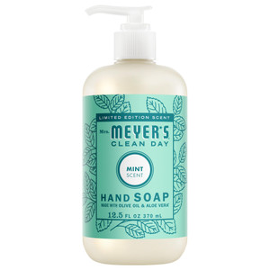 MRS. MEYER'S CLEAN DAY Hand Soap, Made with Essential Oils, Limited Edition Mint, 12.5 fl. oz