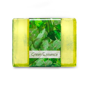 Glycerin Bar Soap Green Essence Scent - Natural, Vegan-Friendly, Hypoallergenic - Moisturizing and Hydrating with 100% Vegetable Glycerin - Sulfate-F