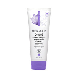 Derma E Advanced Peptides and Vegan Flora-Collagen Gentle Jelly Cleanser  Cleansing Face Wash Brightens, Hydrates and Reduces Appearance of Facial L