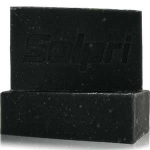 Solpri Shield Exfoliating Charcoal Bar Soap for Athletes  Deep Clean with Lemongrass & Tea Tree  4 oz (Two-Pack)